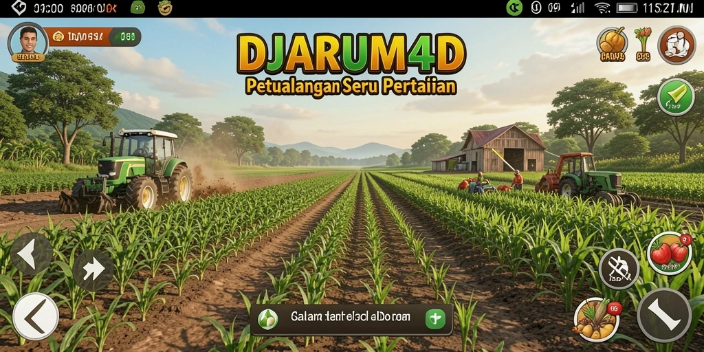 Screenshot gameplay DJARUM4D menampilkan aktivitas bertani yang seru.
