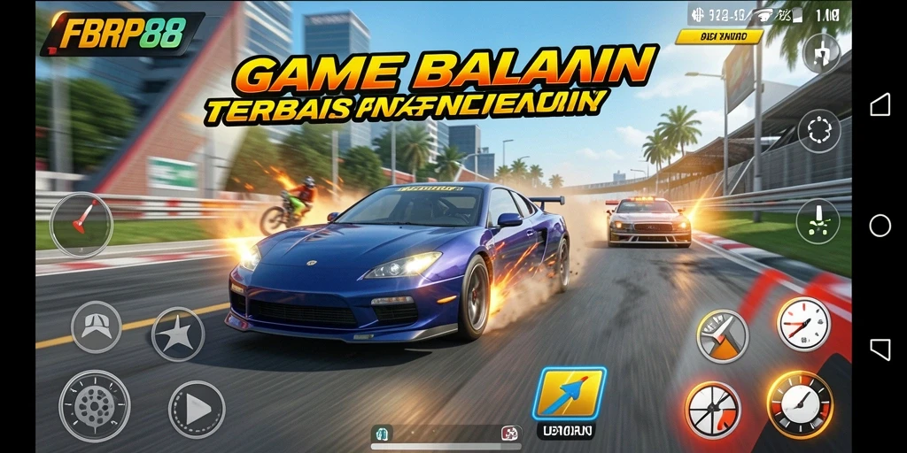 Gameplay seru dan menegangkan di FBRP88 saat balapan.
