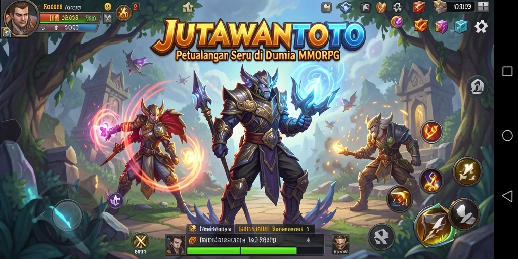 Tampilan gameplay seru di dunia fantasi JUTAWANTOTO.