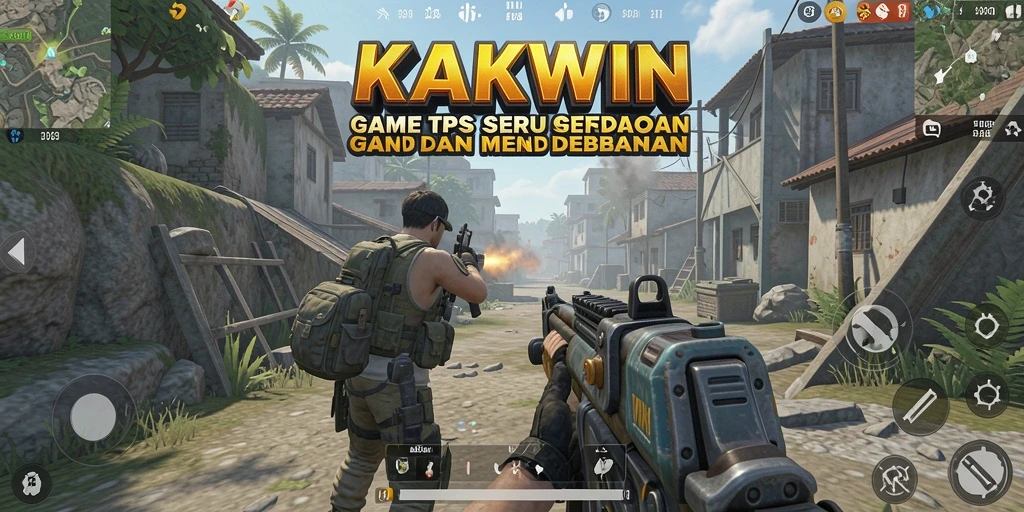 Tangkapan layar gameplay KAKWIN menampilkan aksi pertempuran yang intens.