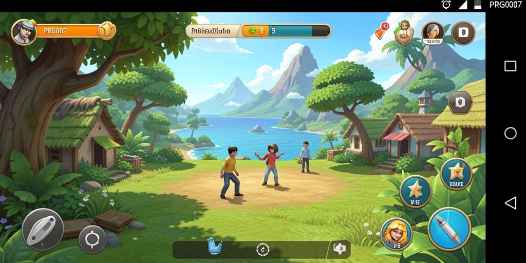Tangkapan layar dari gameplay PRG007 yang penuh warna dan menarik.