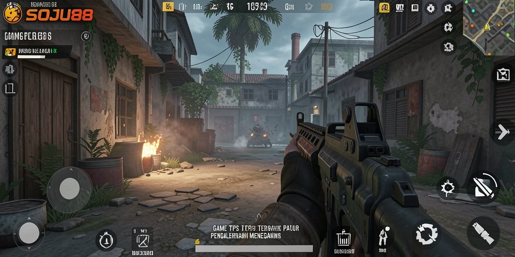 Tangkapan layar gameplay SOJU88 menampilkan aksi pertempuran yang mendebarkan.
