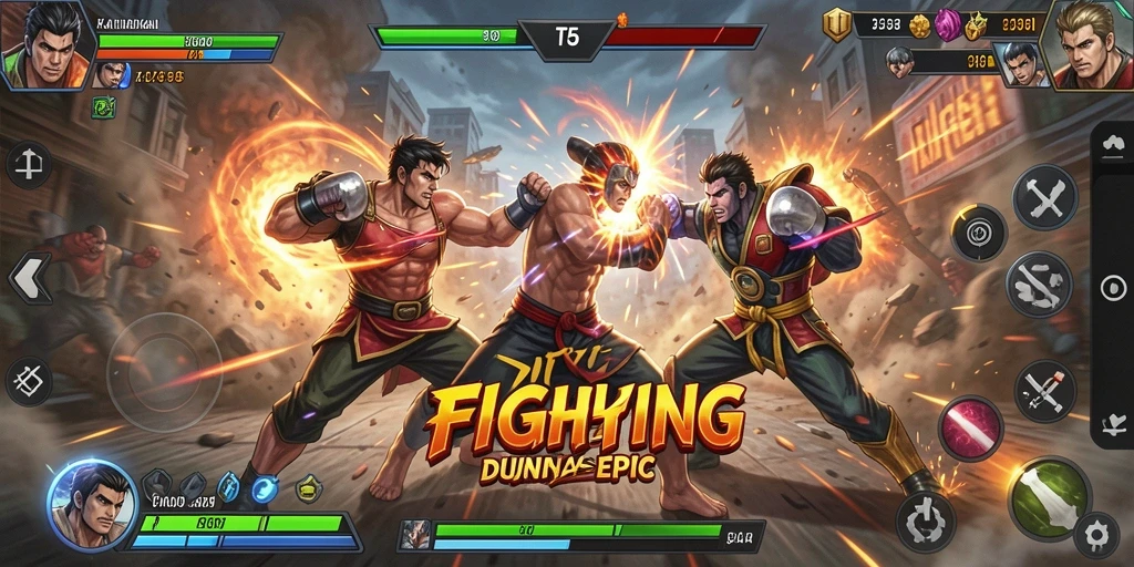 Screenshot T6 menampilkan aksi pertarungan mendebarkan dengan karakter yang beragam.