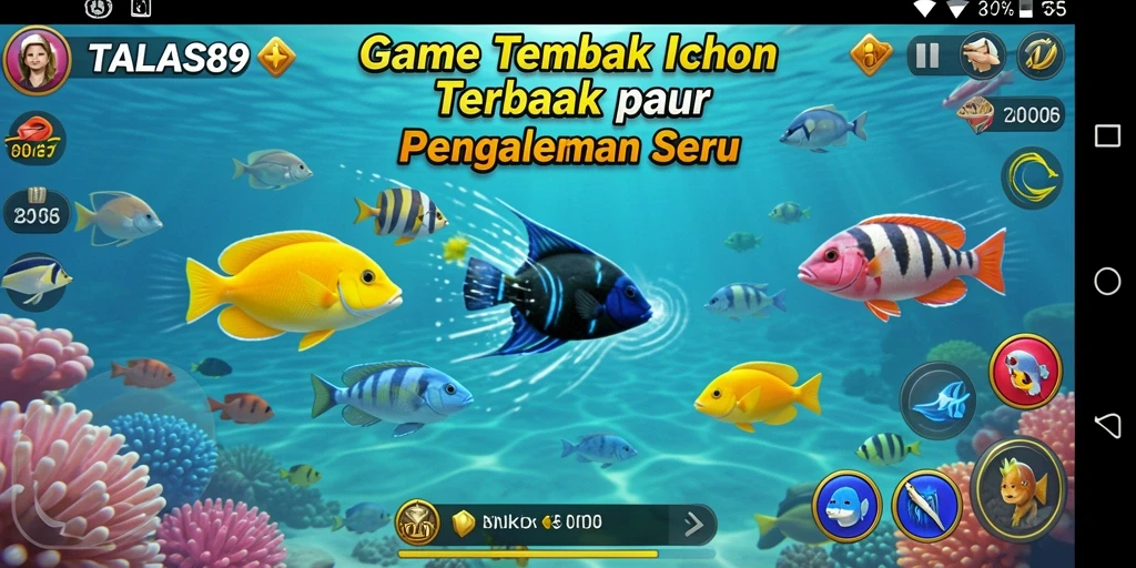Tampilan gameplay TALAS89 yang seru dan menegangkan saat menembak ikan.