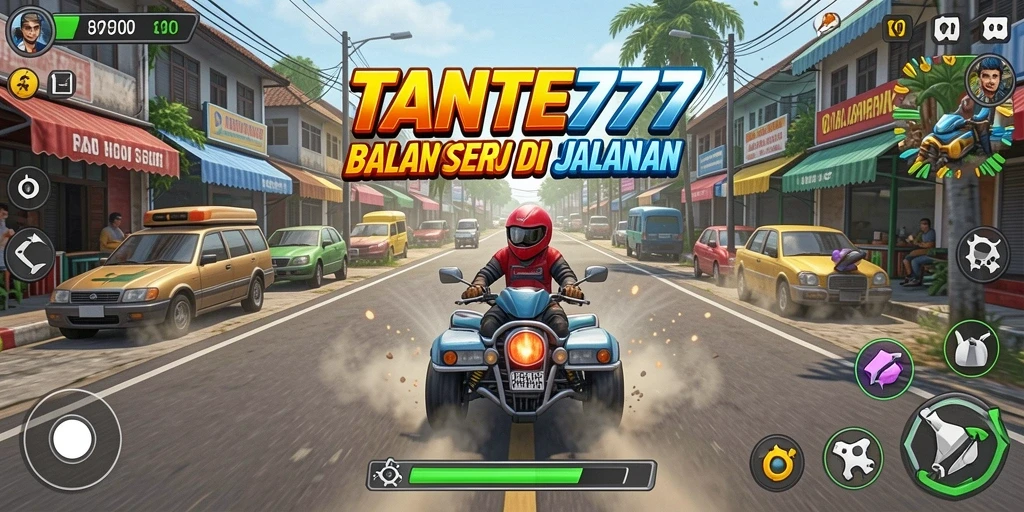 Gameplay balapan mendebarkan dalam TANTE777 dengan grafis menawan.