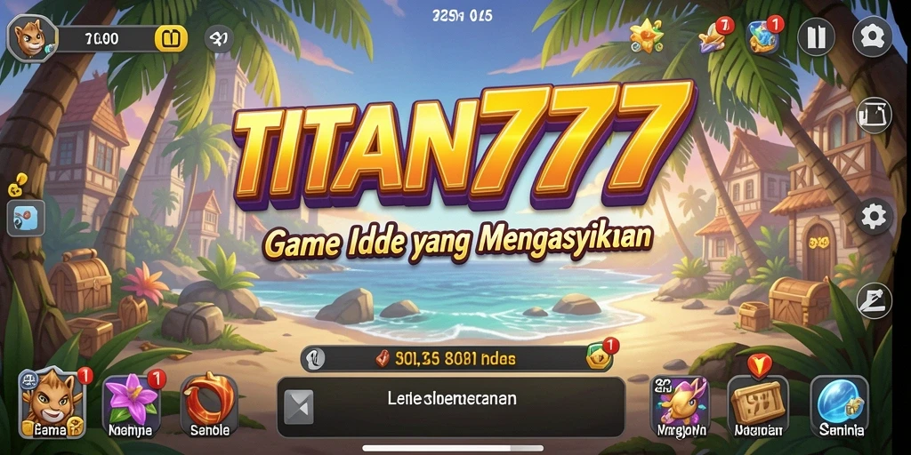 Tampilan gameplay <strong>TITAN777</strong> yang penuh warna dan interaktif.
