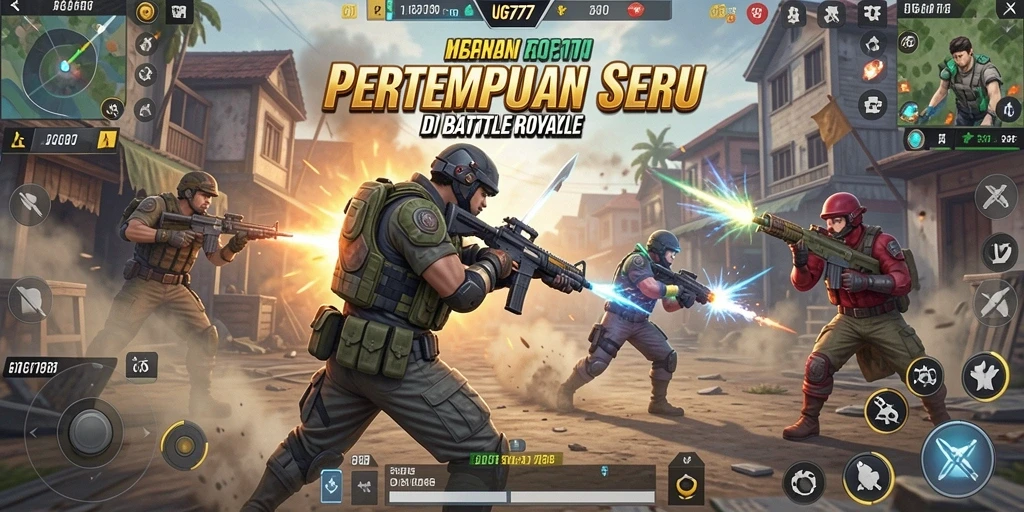 Tampilan gameplay menarik dari pertempuran di UG777 Battle Royale.