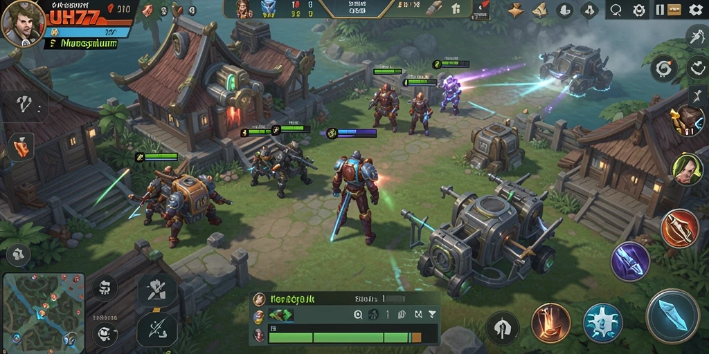 Tampilan utama gameplay <strong>UH77</strong>, menunjukkan aksi dan strategi yang seru.
