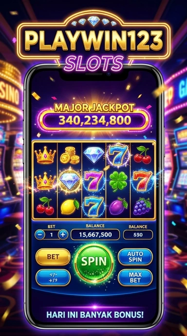 Screenshot tampilan utama aplikasi playwin123.